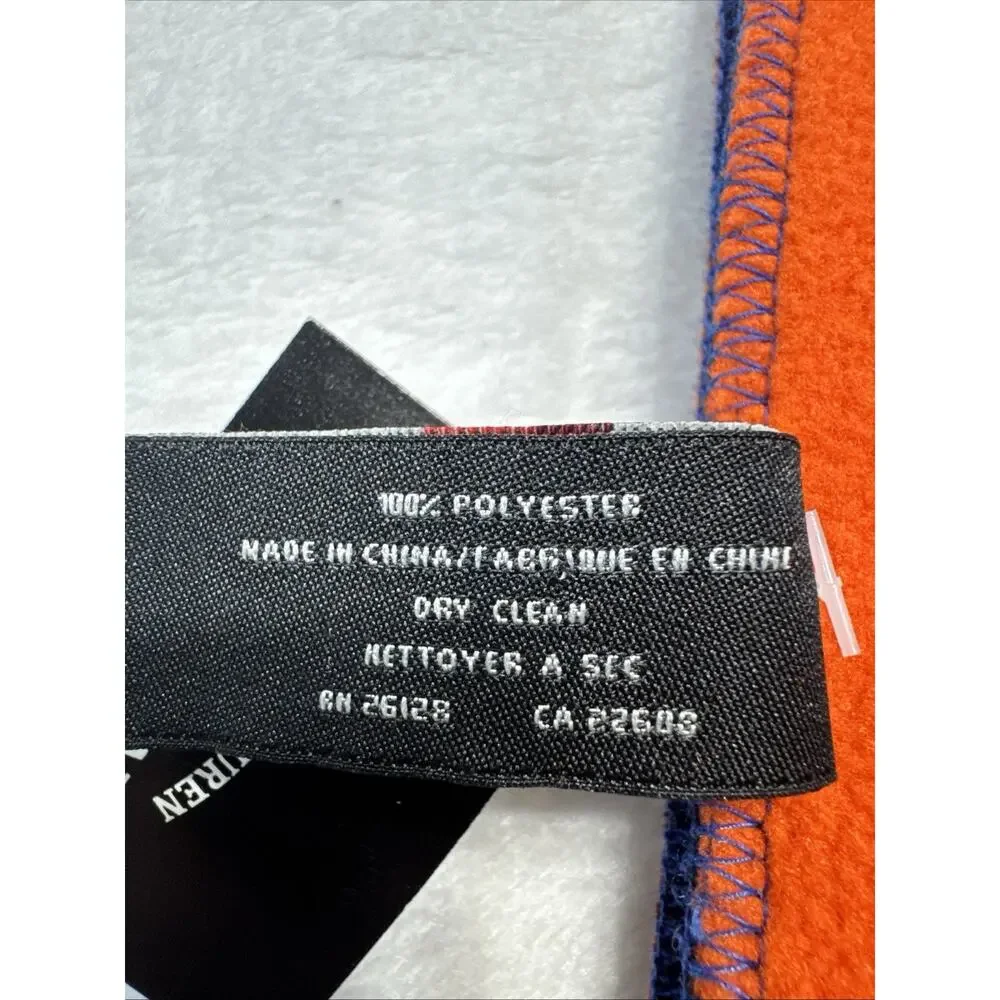 Polo Jeans Co RL-67 Fleece Scarf Black Red Reversible Logo Trim NWT Vintage Y2K